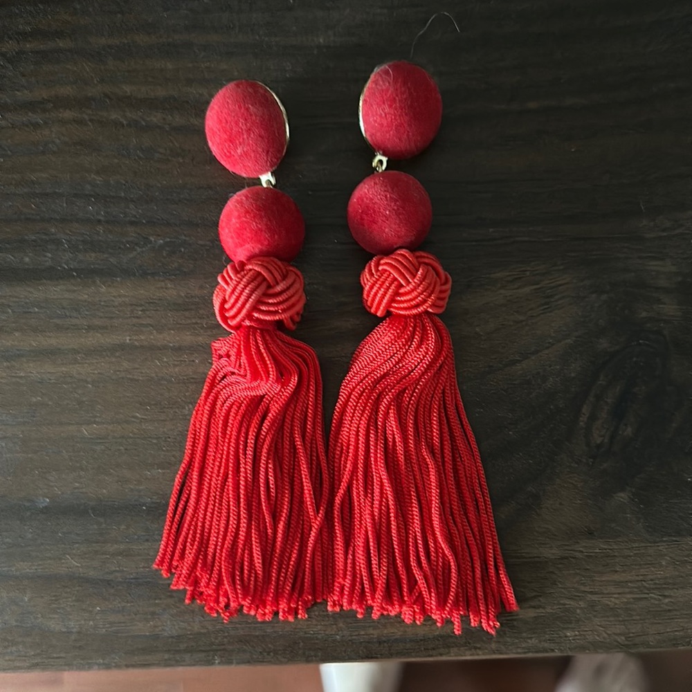 Red Tassel Fashion Earring
